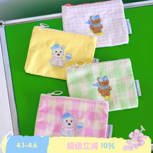 BLEU ROSE ZOO 原创刺绣卡通化妆包卡包旅行收纳可爱零钱包