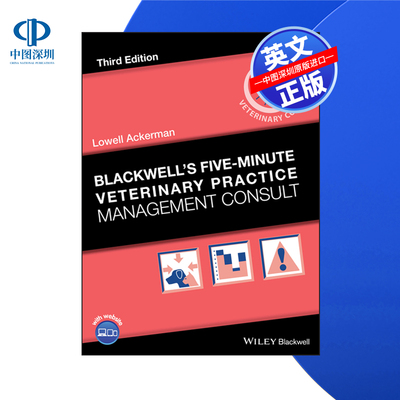 【预售 按需印刷】Wiley出版 布莱克威尔五分钟兽医实践管理咨询 B5MVC Practice Management Consult 进口英文正版书籍