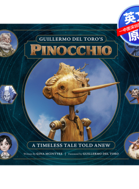 英文原版 匹诺曹 迪士尼动画电影艺术设定集 精装 Guillermo del Toro's Pinocchio 概念艺术幕后拍摄画册 木偶奇遇记改编