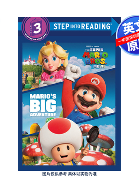 英文原版 Mario's Big Adventure 马里奥大冒险 Step into reading L3 美国兰登经典英语分级读物 课外趣味小说故事书