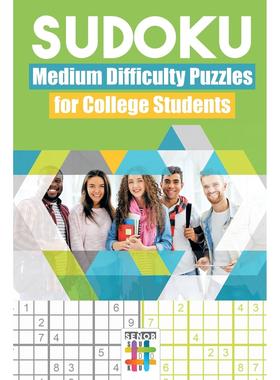 【预售 按需印刷】英文原版 Sudoku Medium Difficulty Puzzles for College Students进口原版正版书籍