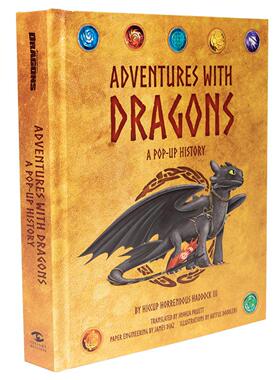 预售英文原版 驯龙高手3D立体书 Adventures with Dragons A Pop-Up History 梦工厂 DreamWorks Dragons 周边 进口书籍正版