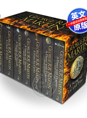 英文原版 冰与火之歌全套7册送地图 A Song of Ice and Fire 权力的游戏 国外经典英语文学小说套装全集 A Game of Thrones