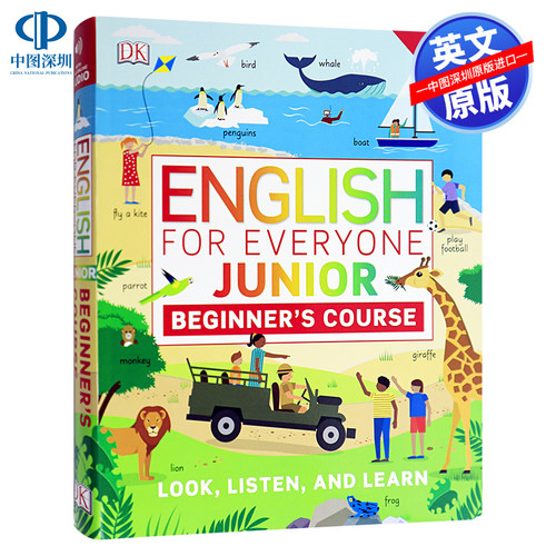 现货英文原版 人人学英语系列 少儿初级英语:初级课程 English for Everyone Junior 精装 儿童英语启蒙读物 DK科普百科读物