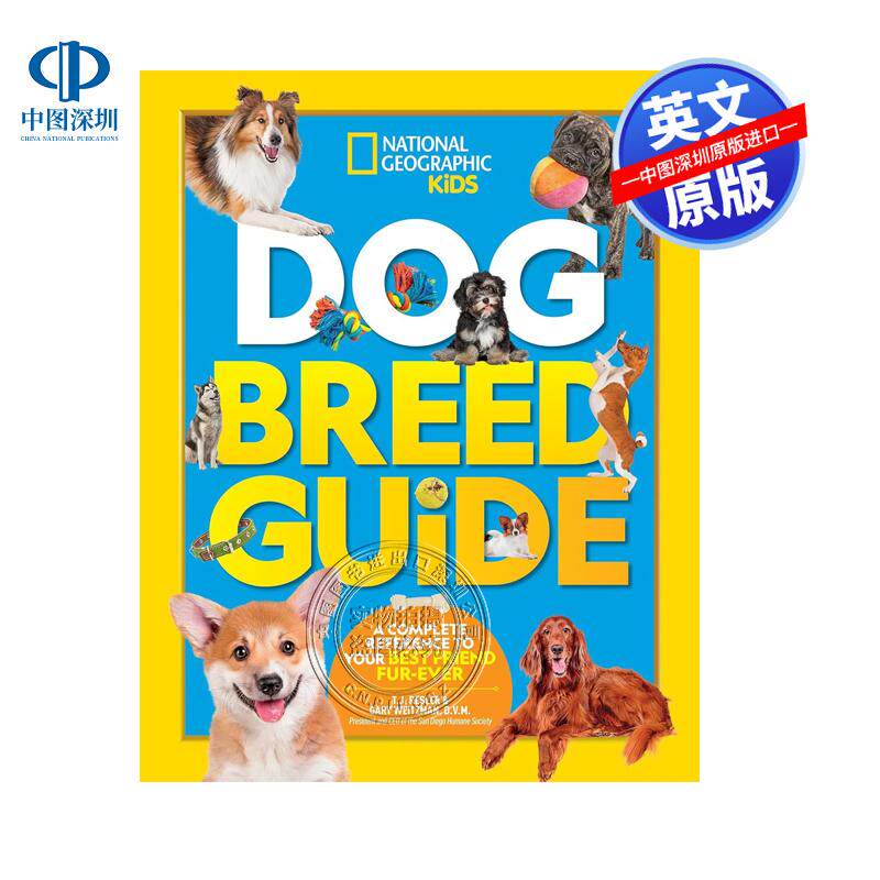 英文原版 狗狗品种指南 400多种犬类认知科普百科 精装儿童全彩图画书 国家地理系列 Dog Breed Guide National Geographic Kids