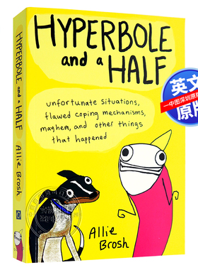 英文原版 艾莉的夸张人生 跳跳鱼小姐奇葩日志系列Hyperbole and a Half 比尔盖茨推荐 黑色幽默绘本我幼稚的时候好有范进口书
