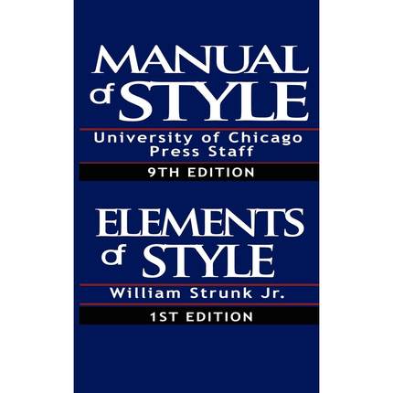 【预售 按需印刷】英文原版 芝加哥手册/风格的要素 The Chicago Manual of Style/The Elements of Style 进口原版正版书籍