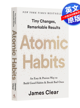 英文原版 原子习惯 Atomic Habits 平装 建立好习惯打破坏习惯的简单方法 微小习惯对生活的巨大影响力by James Clear自我提升