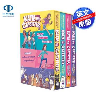 预售英文原版 猫咪保姆凯蒂：猫包盒装全集（1-4册）Katie the Catsitter: Kitty Carrier Box Set (Books 1-4) 童趣绘本 套装