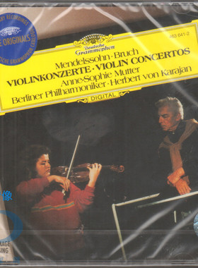【中图音像】布鲁赫&门德尔松小提琴协奏曲CD 卡拉扬&穆特4636412