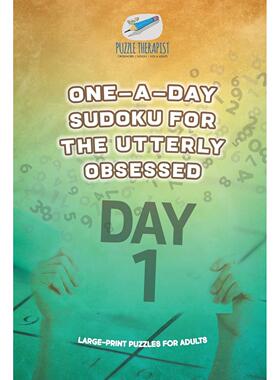 【预售 按需印刷】英文原版One-a-Day Sudoku for the Utterly Obsessed | Large-Print Puzzles for Adults进口原版正版书籍