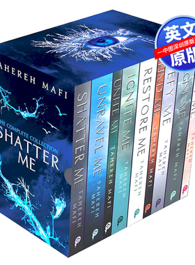 预售英文原版 Shatter Me系列9册套装 奇幻浪漫爱情流行小说 Unravel Ignite Restore Defy Imagine Believe Unite Find打破解开我