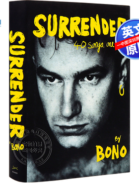 现货 英文原版 保罗大卫休森回忆录 精装个人传记 Paul David Hewson 爱尔兰摇滚乐队U2主唱 Bono 明星自传 Surrender 小说