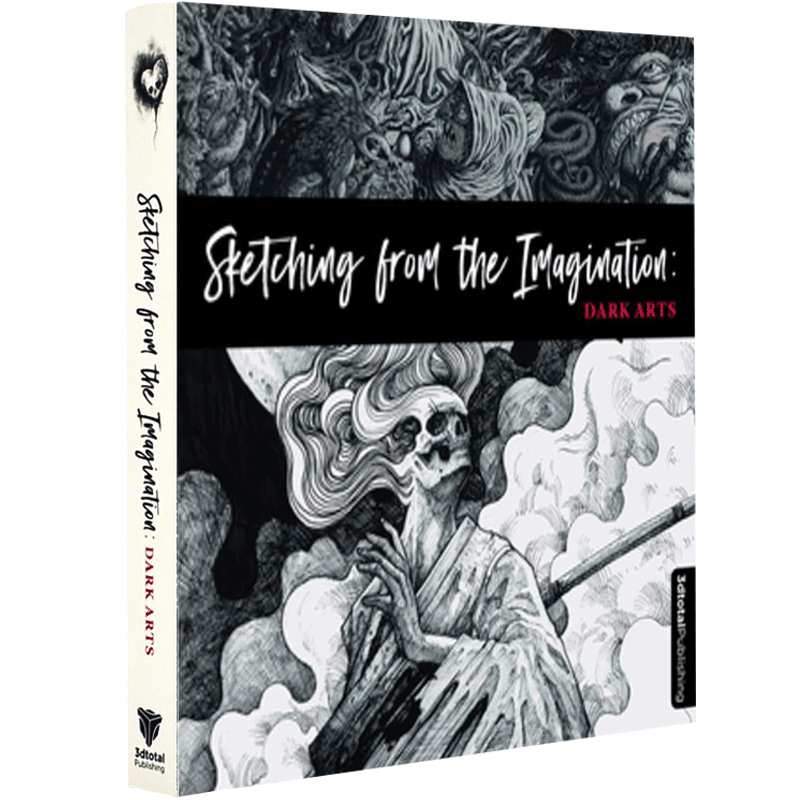 英文原版 幻想素描黑暗艺术书 Sketching from the Imagination: Dark Arts 精装 手绘插画技巧 幻想艺术速写手绘手稿集 画册