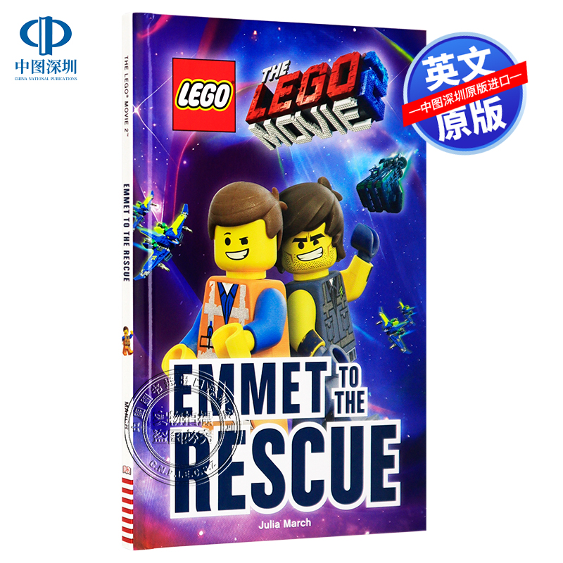 英文原版 乐高大电影2 DK精装 儿童英语分级阅读读物 THE LEGO® MOVIE 2™ Emmet to the Rescue 小学生课外书籍 蝙蝠侠