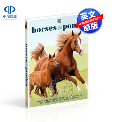 英文原版 DK系列 马和小马 Horses & Ponies 儿童书籍 马匹指南 精装插画图书 进口正版