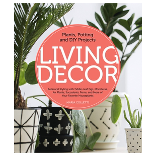英文原版 生活装饰:植物，盆栽和DIY项目 Living Decor: Plants, Potting and DIY Projects 进口正版书籍