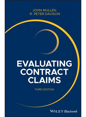 【预售 按需印刷】英文原版评估合同索赔，第3版Evaluating Contract Claims  3rd Edition原装进口正版书籍