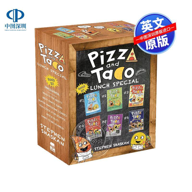 预售英文原版 披萨与塔可午市套餐:6册盒装版 Pizza and Taco Lunch Special: 6-Book Boxed Set 童趣绘本 套装