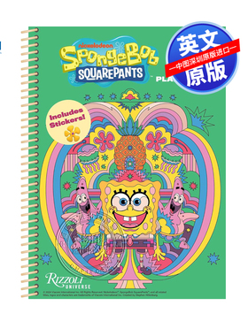英文原版 海绵宝宝2025年计划本工作学习笔记本 SpongeBob SquarePants 2025 Planner 可备注事项 动画周边本子