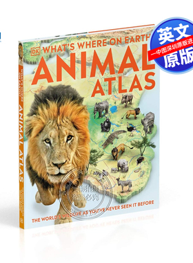 英文原版 DK 地球上哪里是什么？动物地图集 What's Where on Earth? Animal Atlas 精装 青少年科普全彩图解