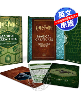 英文原版 哈利波特魔法生物套装含40张卡片牌组和互动指南书 Harry Potter Magical Creatures Deck and Interactive Book 周边