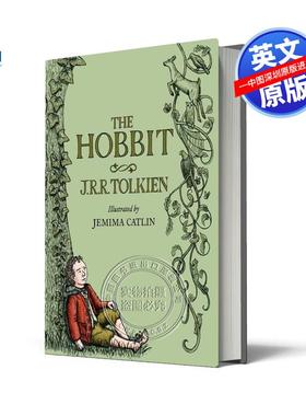 预售英文原版 霍比特人 精装彩色插图版 The Hobbit 杰迈玛·卡特林 JRR Tolkien Illustrated by Jemima Catlin