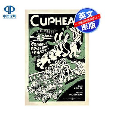 预售英文原版 茶杯头官方漫画 卷3 神奇冒险故事书 Cuphead Volume 3: Colorful Crack-Ups & Chaos 游戏周边书 黑马Dark Horse