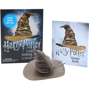 现货哈利波特 分院帽摆件 贴纸书 英文原版 Harry Potter Talking Sorting Hat and Sticker Book 哈利波特周边 手办 进口正版