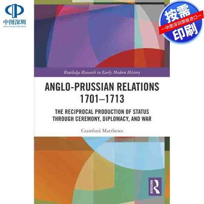 预售【按需印刷】英文原版 英普关系（1701-1713） Anglo-Prussian Relations 1701–1713 原装进口正版书籍