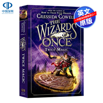 英文原版 远古魔法师2 驯龙高手作者 Twice Magic: The Wizards of Once, Book 2 冒险奇幻文学小说故事书