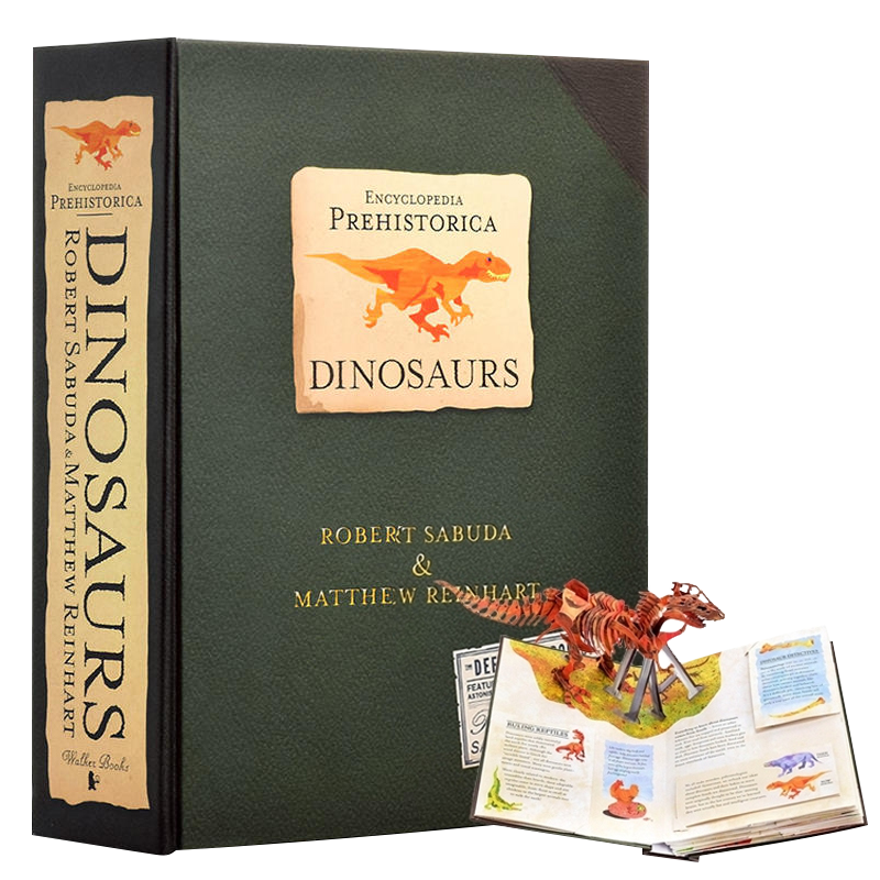 预售史前立体百科系列恐龙 英文原版 Encyclopedia Prehistorica Dinosaurs 立体书 趣味百科书 6-12岁 儿童3d立体书 正版