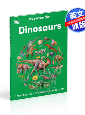现货英文原版 DK目击者 恐龙 Eyewonder Dinosaurs 精装 打开你的眼睛去发现的世界 Open Your Eyes 儿童插画科普绘本百科图画书
