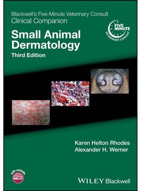【预售 按需印刷】英文原版B5MVCC：小型动物皮肤病学第3版B5MVCC: Small Animal Dermatology 3e原装进口正版书籍