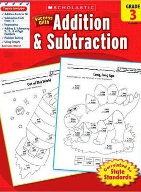 英文原版 学乐必赢系列 三年级加减法 儿童小学生英语数学教材辅导书 Scholastic Success with Addition & Subtraction, Grade 3