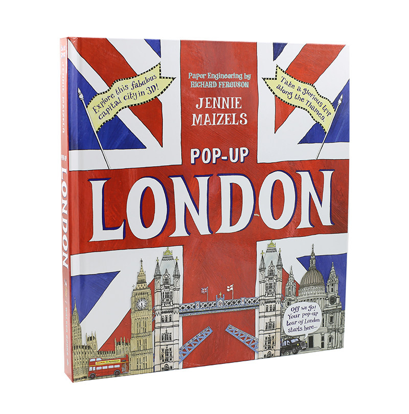 预售英文原版 伦敦地标景点立体书绘本 Pop-Up London Jennie Maizels 6-12岁 3D纸雕创意图书 生日节日礼物 儿童英语入门