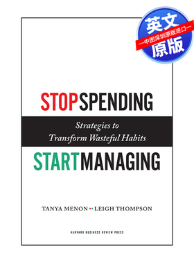 英文原版 哈佛商业评论 停止支出 开始管理 Stop Spending, Start Managing: Strategies to Transform Wasteful Habits 进口正版