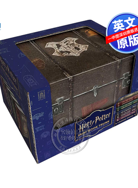 预售英文原版 哈利波特 迷你书箱 精装收藏版书盒套装 附5册畅销书 霍格沃黑魔法迷魔杖扫帚迷你书 Harry Potter: Mini Book Trunk
