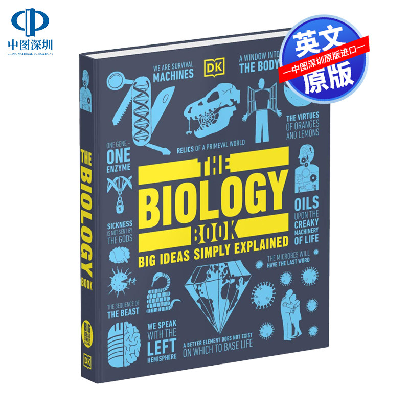 英文原版 DK生物学百科The Biology Book 精装生物学图解科学思想史启发学习英语儿童科普百科书籍