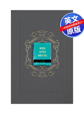 【预售英文原版】写后刻录（灰色）Burn After Writing (Gray) 沙龙·琼斯 Sharon Jones 平装 治愈励志 文学