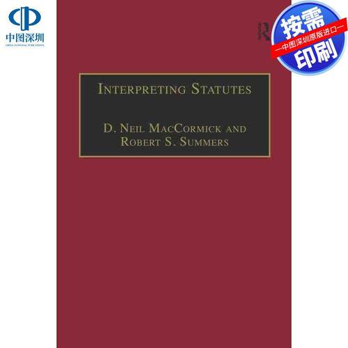 预售【按需印刷】英文原版 解释法规 Interpreting Statutes 原装进口正版书籍