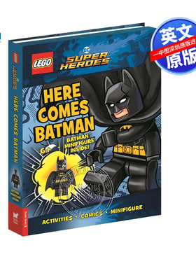 英文原版 乐高 DC 超级英雄 蝙蝠侠来了附蝙蝠侠迷你人偶 LEGO® DC Super Heroes™: Here Comes Batman 人仔