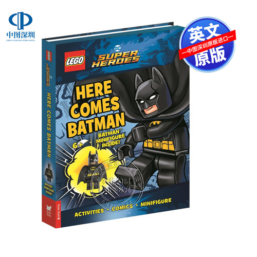 预售英文原版 乐高 DC 超级英雄 蝙蝠侠来了附蝙蝠侠迷你人偶 LEGO® DC Super Heroes™: Here Comes Batman 人仔