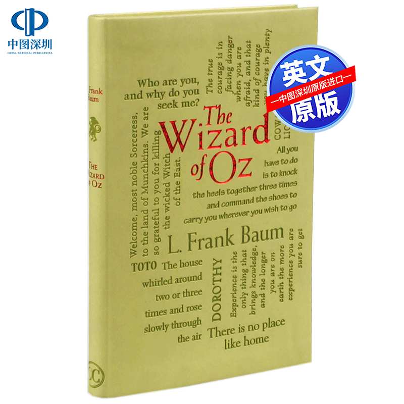 英文原版绿野仙踪 Word Cloud Classics系列 The Wizard of Oz弗兰克·鲍姆青少年课外阅读蓝思1030L经典儿童文学名著-封面