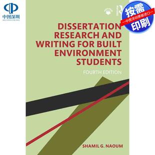 预售【按需印刷】英文原版 建筑环境学生研究与写作 Dissertation Research and Writing for Built Environment Students 原装进