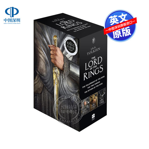 预售英文原版 指环王3册盒装小说  The Lord of the Rings Boxed Set 外国英语经典文学畅销奇幻故事书JRR Tolkien托尔金