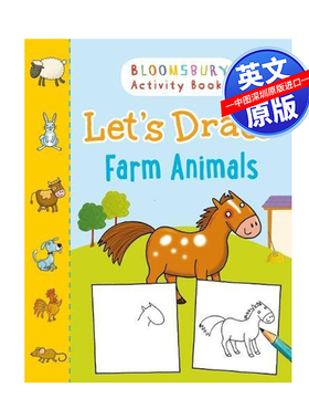 英文原版 让我们画农场动物（阿德拉德·科尔斯）Let's Draw Farm Animals (Adlard Coles Maritime Classics) 儿童互动益智读物