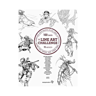 英文原版 艺术创作挑战：100天100幅草图 素描创意欣赏 The Line Art Challenge: 100 sketches for 100 days
