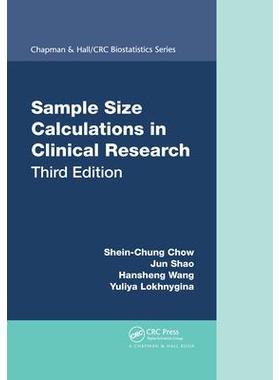 【预售 按需印刷】英文原版临床研究中的样本量计算Sample Size Calculations in Clinical Research原装进口正版书籍