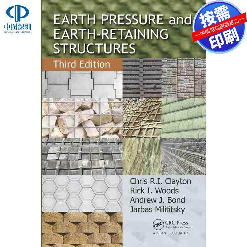 预售【按需印刷】英文原版 土压力和挡土结构 Earth Pressure and Earth-Retaining Structures 原装进口正版书籍